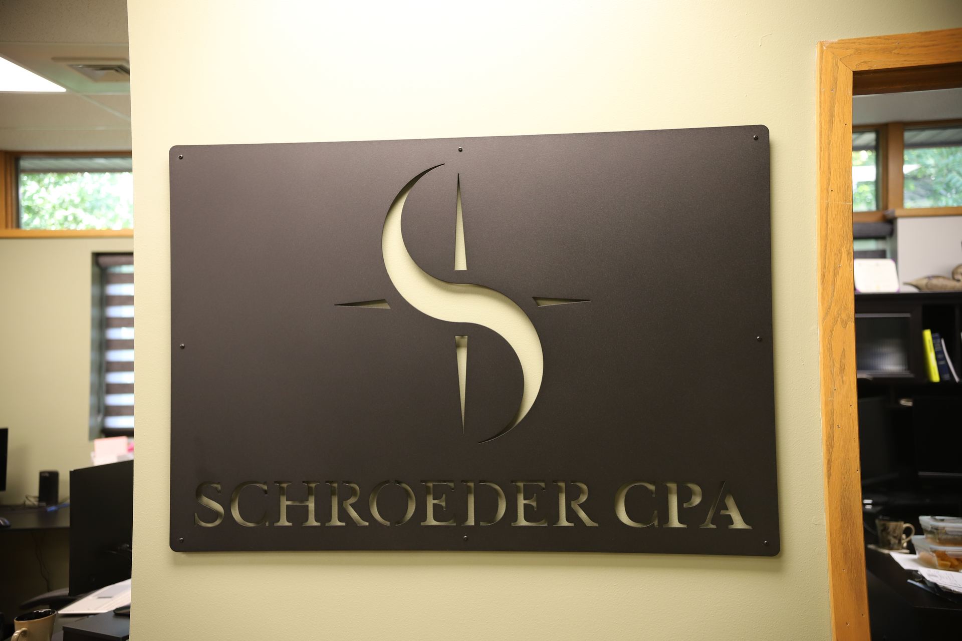 Schroeder CPA office sign